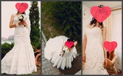 Свадебное платье-трансформер,  цвет айвори,  46 размер